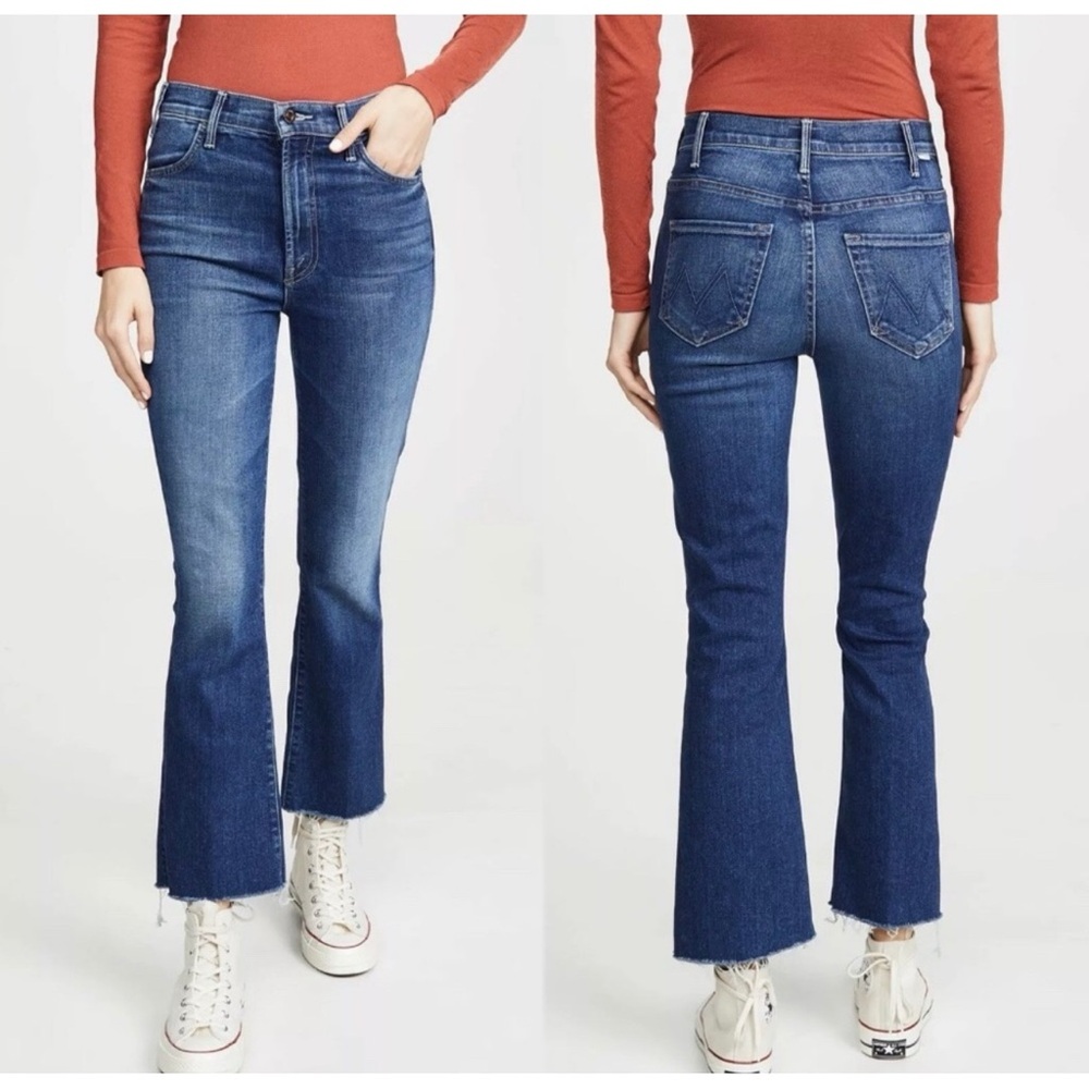 MOTHER The Hustler Ankle Fray Jeans in Night Clubbing size 32